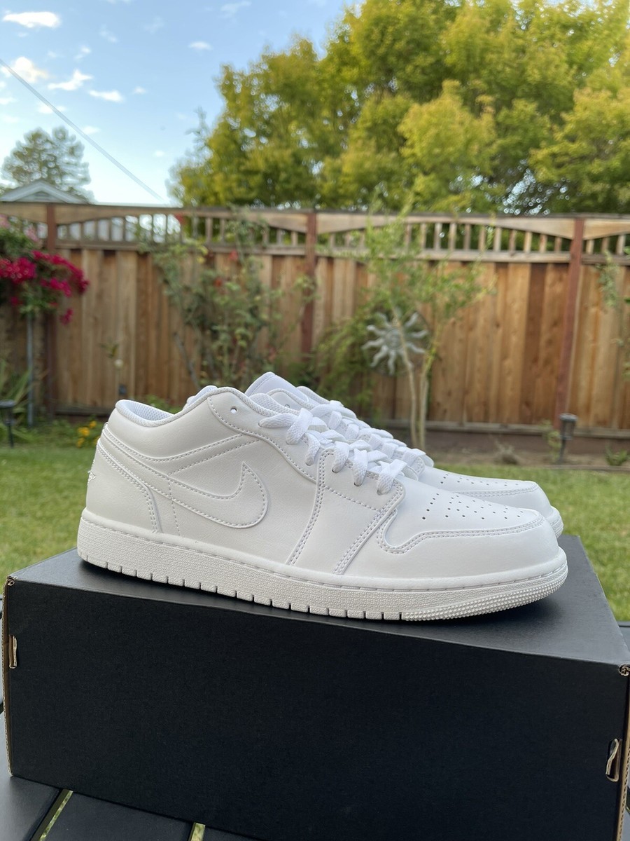 NEW Nike Air Jordan 1 Low Triple White Shoes Men's Size 11 NEW Nike Air Jordan 1 Low Triple White Shoes Men's Size 11