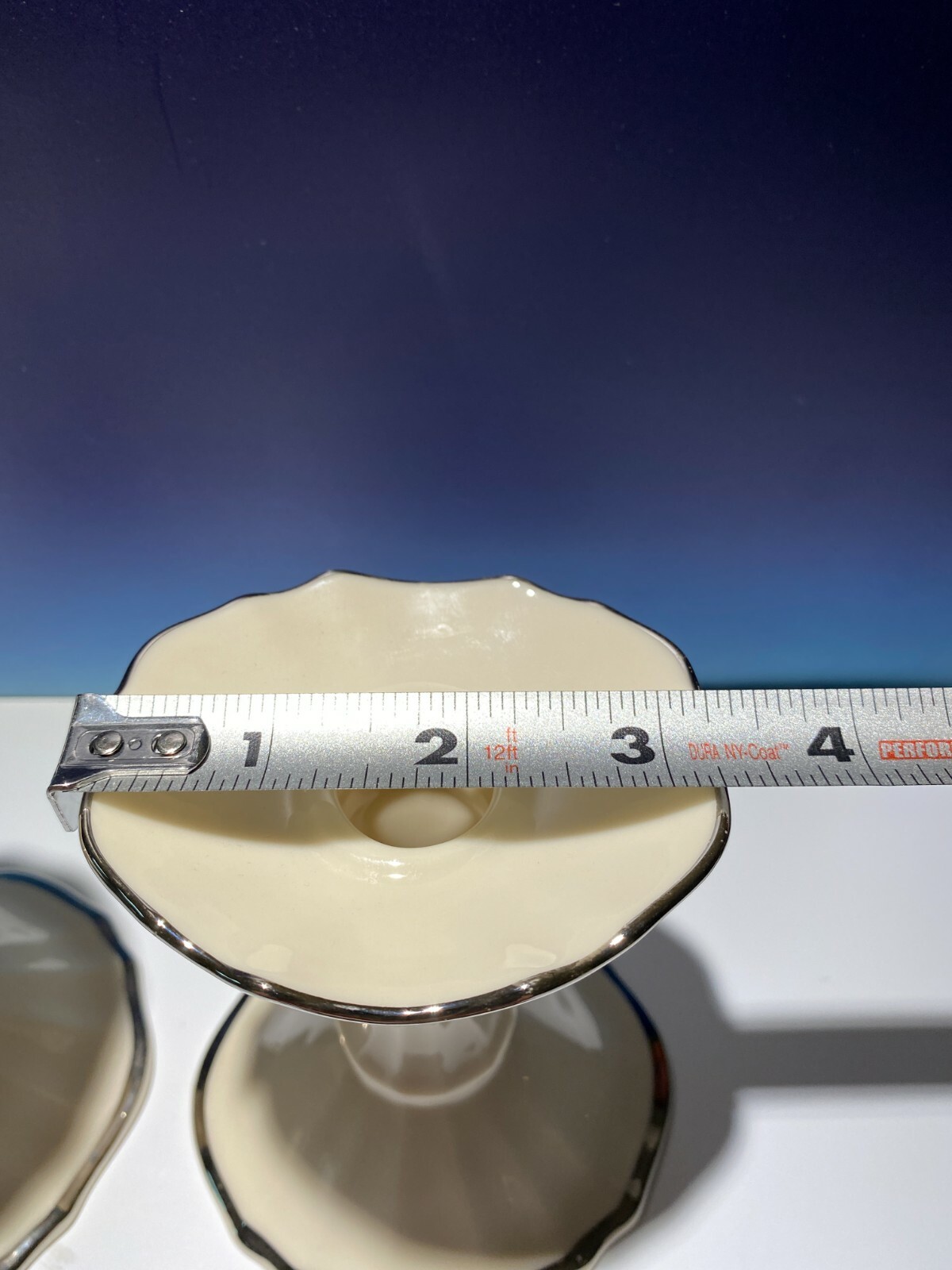 LENOX CANDLE HOLDERS PLATINUM Trim 4.5'' eBay