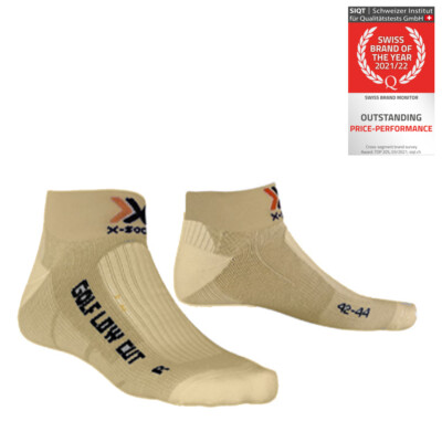 X-Socks Sportsocken Golfsocken Low Cut Beige Gr. 45-47 Air Step One Golf - NEU
