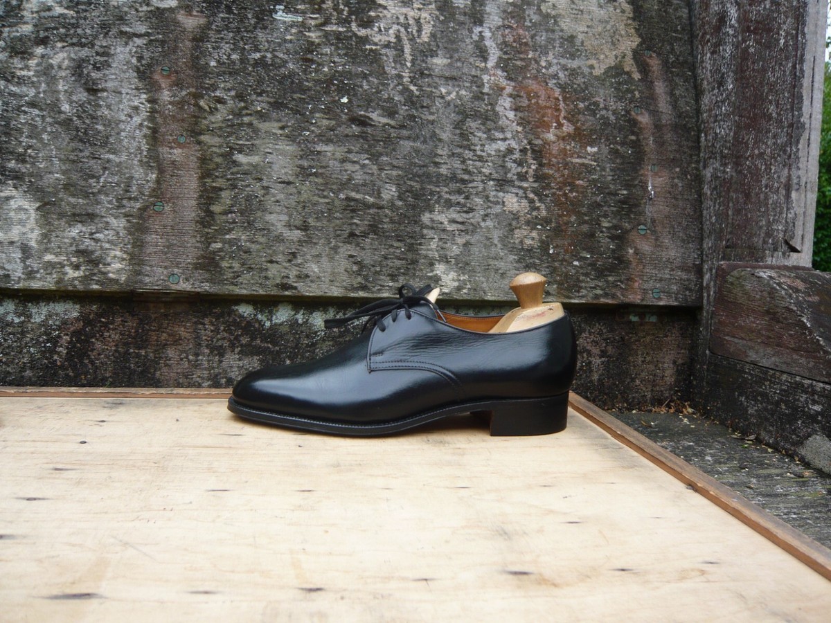 CHURCH'S VINTAGE DERBY SHOES BLACK LEATHER UK6 MENS JERMYN UNWORN