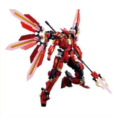 Building Blocks Halberd Athena Transforming Mecha Robot Bricks Kids DIY Toys