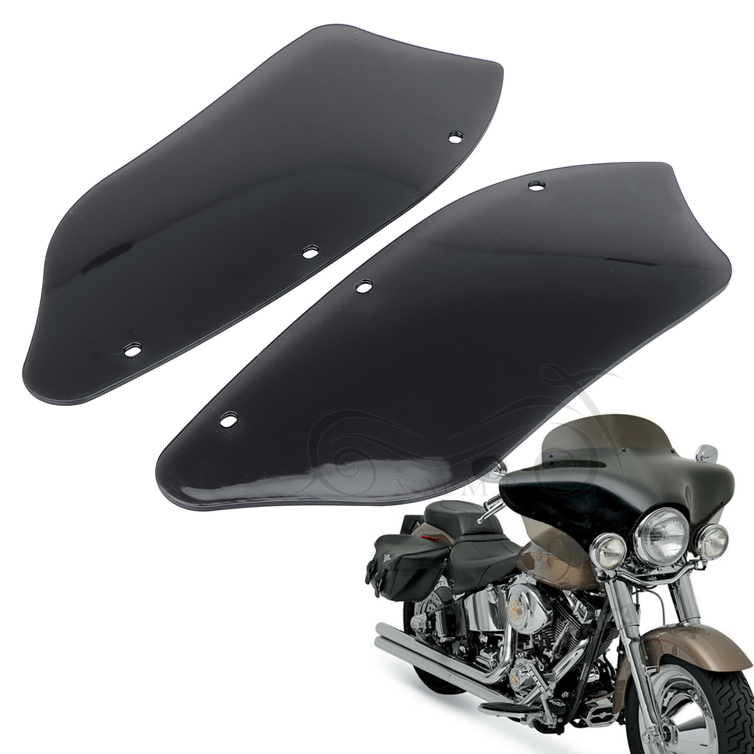 Smoke Fairing Wind Deflectors For Harley Heritage Softail Dyna Fatboy