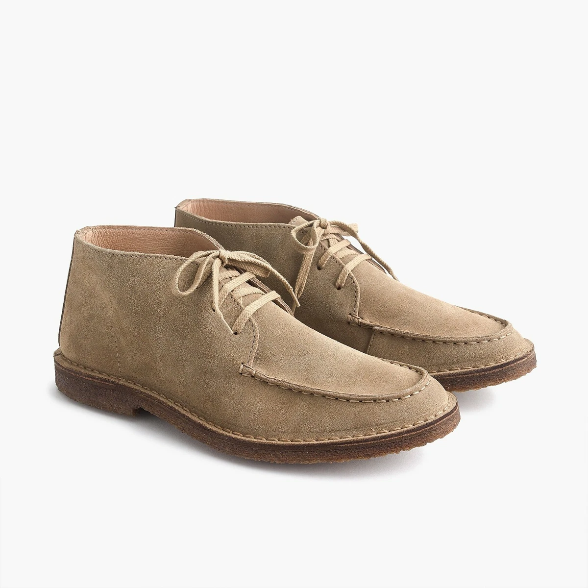 J Crew Suede MacAlister boot with moccasin toe 10396 Stone 10