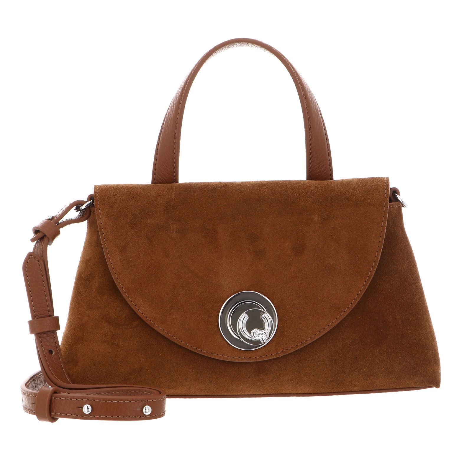COCCINELLE handbag Nikla Suede Bim Handbag Cognac
