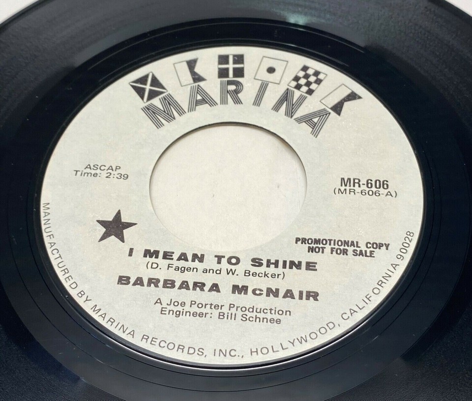 Barbara McNair I Mean to Shine Soul 45 Vinyl Record Promo Error Marina