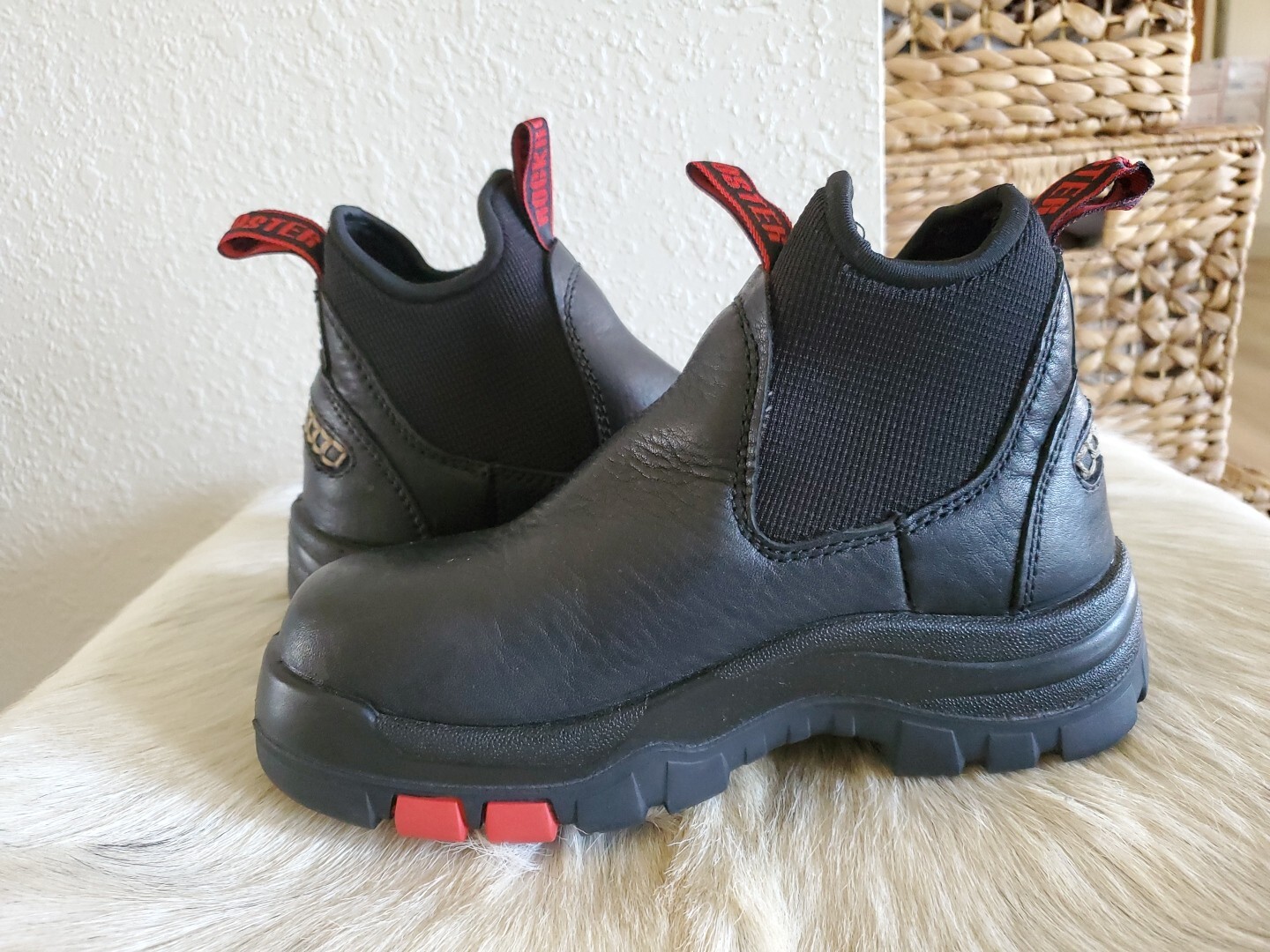 ROCKROOSTER Black Simple Work Boots Waterproof Soft Toe & Steel Toe 6'' Eu36