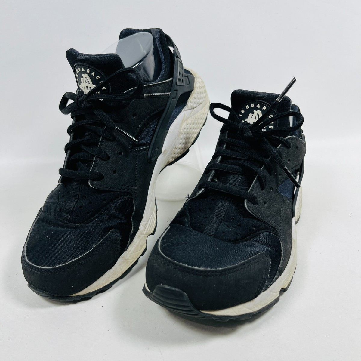 NIKE AIR Huarache Womens Size Black Running Sneakers Shoes