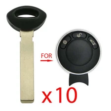 New Smart Key Uncut Blade Emergency Insert Replacement for Mini Cooper (10 Pack)