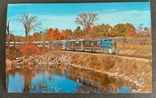 DELAWARE&HUDSON RY RAILROAD LOCOMOTIVE IN ADIRONDACKS 1973 COLOR POSTCARD NEW