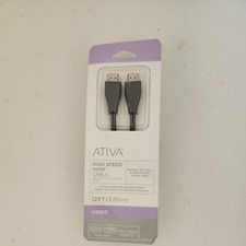 Ativa HDMI High Speed Cable, 12' Feet 3.66m 3D compatible 4K Ultra HD NWT