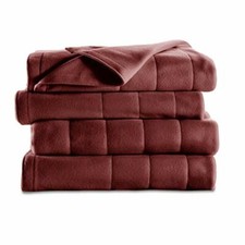 Sunbeam Heated Blanket, Quilted Fleece, Garnet, Full - BSF9GFS-R310-13A00