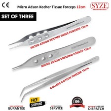 Adson Tissue Forceps Surgical Thumb Tweezers Serrated Tip 12CM New Instruments