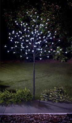 4 Fuß 128 weiße LED Licht Blüte Weihnachtsbaum Innen/Außen H-0401