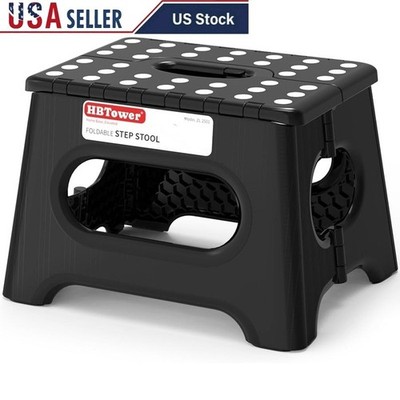 Folding Step Stool Non Slip Portable Heavy Duty Ladder Ergonomic Design Safe Use