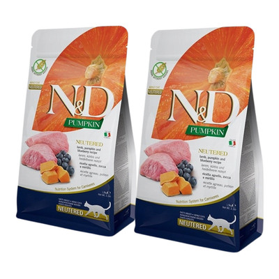FARMINA N&D PUMPKIN CAT LAMB&BLUEBERRY NEUTER 2x1,5kg
