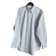 Brooks Brothers MADISON Fit Non Iron Blue Oxford Shirt 100 Supima Cotton 17.5.