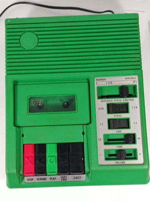 GREEN Telex C-79 Variable Speed Cassette Tape Player Lo-Fi FOR Blind