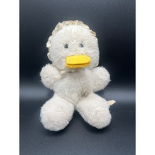 Eden Toys Musical Duck Stuffed Animal Plush Wjnd Up VTG Blue Bonnet 8"