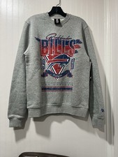 Buffalo Bills Pullover Hoodie Sweatshirt NFL Combine Training Gray Sz Small