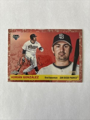  2025 Topps Chrome Platinum Adrian Gonzalez Toile Cream/Rose Gold /75  RARE