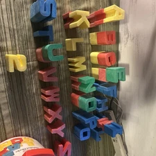 Vintage 1971 Mattel TUFF STUFF BLOCKS Letters Alphabet 39 total