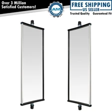 West Coast Mirror Manual 16x6 Aluminum Pair Set for Commercial Heavy Duty Truck