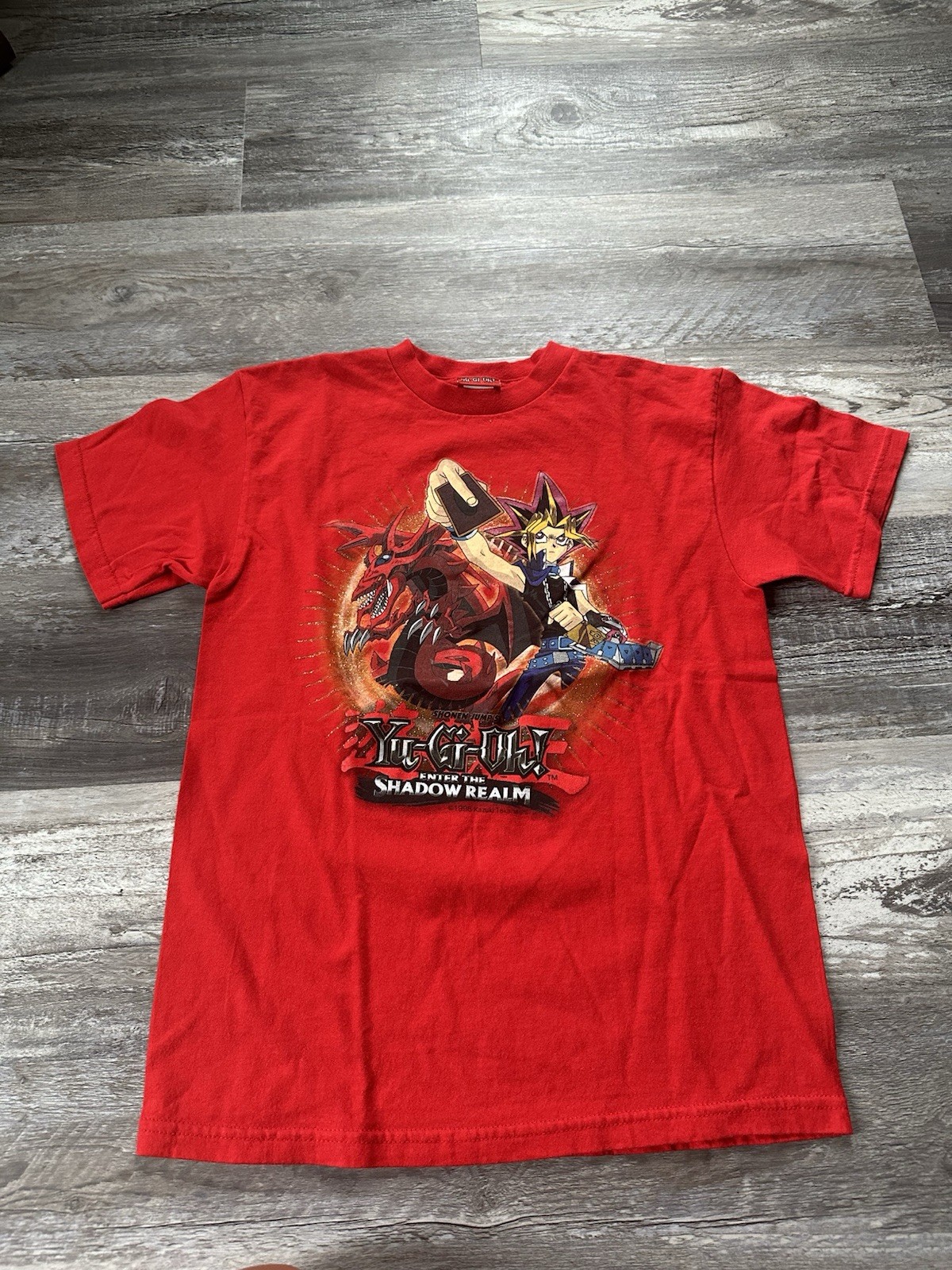 Vintage Yugioh 1996 Anime Shirt Boys Sz M Card Game  Shadow Realm Card Game