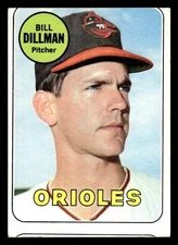 1969 TOPPS BILL DILLMAN 141 VG BASEBALL BALTIMORE ORIOLES