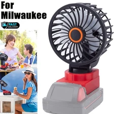 Portable Jobsite Fan For Milwaukee 18v Li-Ion Battery Cordless Powered Fan US