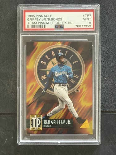 1995 Pinnacle Ken Griffey Jr. Barry Bonds Team Dufex Back #TP7 PSA 9