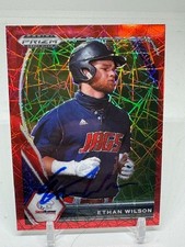 2021 Panini Prizm Draft Picks - Ethan Wilson #PDP49 Red Prizm (RC) SIGNED
