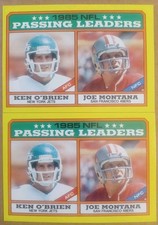 1986 TOPPS #225 SAN FRANCISCO GIANTS JOE MONTANA HOF [2] KEN OBRIEN NM/MT 06590