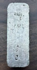Rare 25.66 Drew Refining Struck On David C Davis Ingot Vintage Silver Bar Old