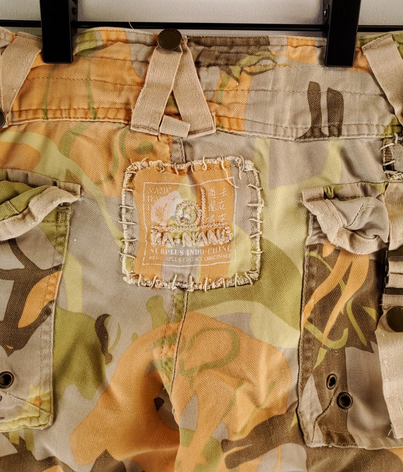 Pantalones Cortos Da-nang Camuflados Tostado Naranja Verde Mujer 28 Pulgadas Cintura Foto 3 de 4