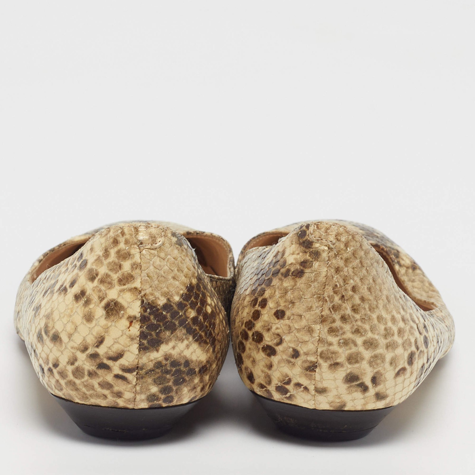 Jimmy Choo Windsor Size 38 Beige Python Embossed … - image 5