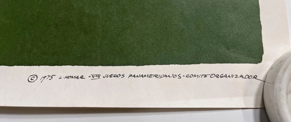 Vintage 1979 Lorenzo Homar San Juan Puerto Rico Pan-American Games Print Poster - Image 2 of 3