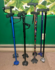8-Folding Walking Cane for Seniors Non-Slip T Handle/Strap-2 lites-2extra Handle