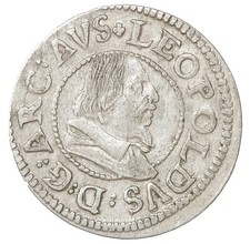Autriche Tyrol Léopold V 1619-1632 Hall 3 Kreuzer Monnaie Argent Empire