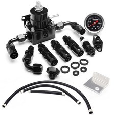 EFI Fuel Pressure Regulator Kit with Bypass Return 0-100psi black