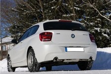 FOX Sportauspuffanlage re li je 1x90mm uneingerollt schräg BMW 1er F20 F21 120d
