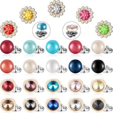 30 Pcs Women Shirt Brooch Buttons Mini Cover up Button 0.4 Inch, Random color