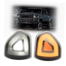 2Pcs Amber LED Mirror Light Turn Signal Light for smoked lens amber/white led