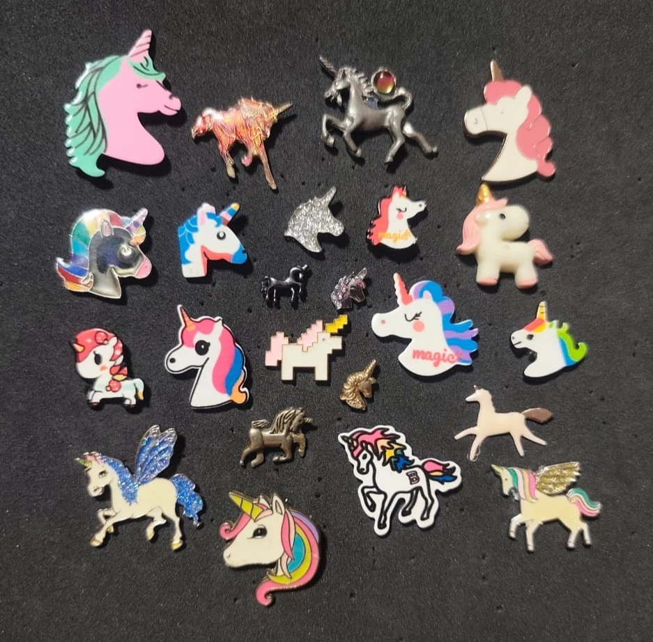 Lot of 24 Unicorn Pins Enamel Pegasus Fantasy Pony Lapel Pin Mixed Styles