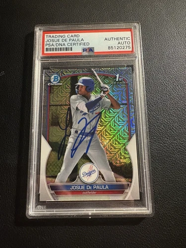 2023 Bowman Chrome Josue De Paula Mojo Auto Signed PSA DNA AUTHENTIC Mega 1st