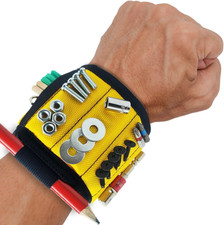 Magnetic Wristband with 20 Strong Magnets for Holding Screws, Nails, Drill Bits.