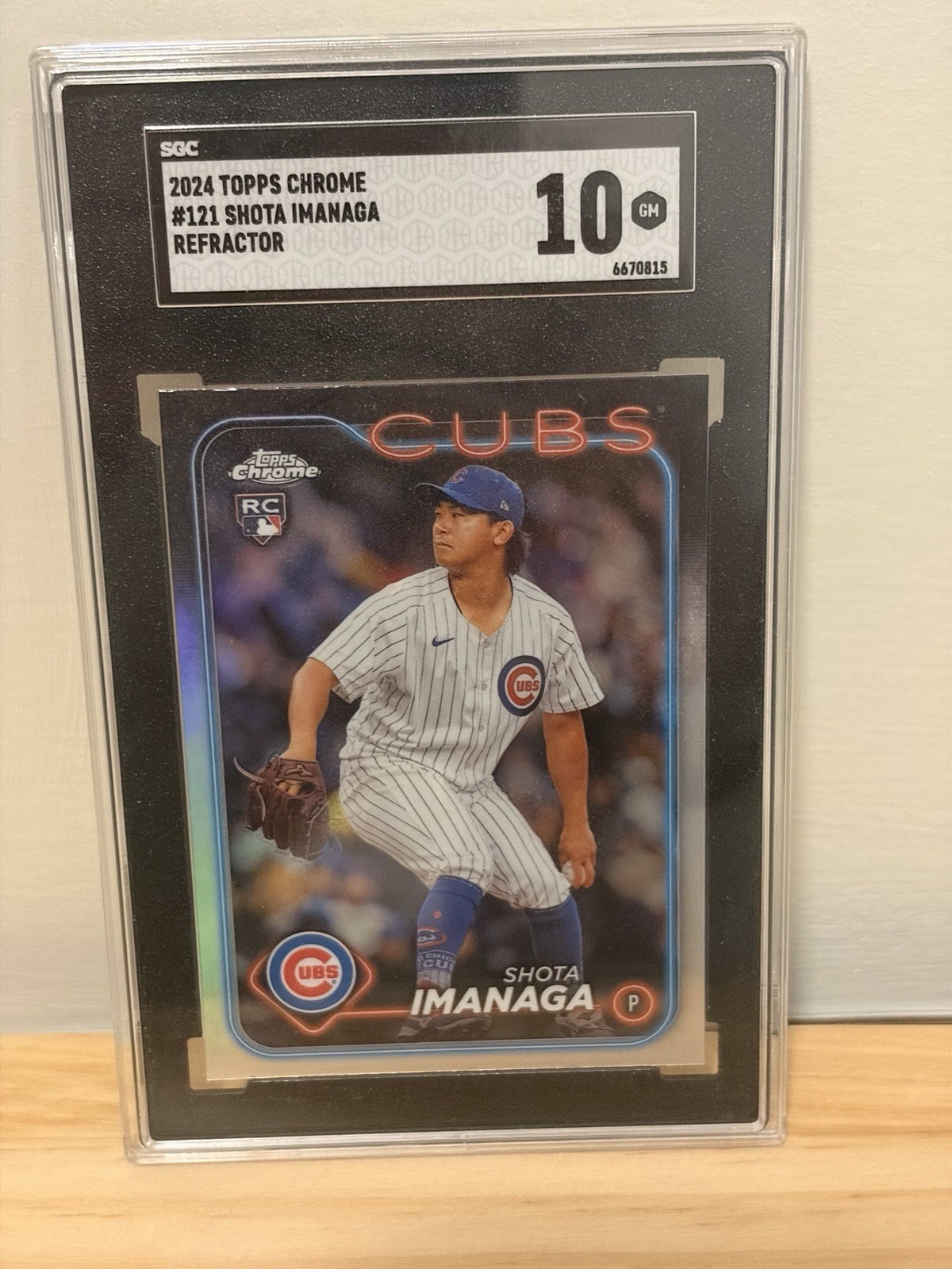 Topps Chrome 2024 Shota Imanaga #121 Refractor Rookie SGC 10 Chicago Cubs