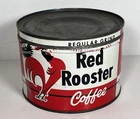 Vintage Red Rooster Coffee Can Tin Hopkins Minnesota Super Valu Stores 1 LB