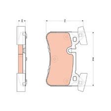 TRW Bremsbelagsatz Bremskl&ouml;tze hinten A0054209020 A0064207820 21072918
