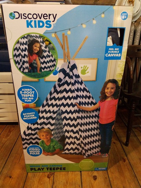 discovery play teepee wood and canvas