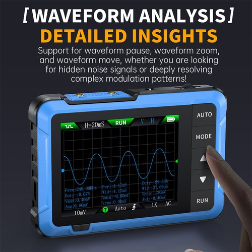 FNIRSI DSO510 2 IN 1 Handheld Digital Oscilloscope Signal Generator 48MS/s 10MHz - Picture 3 of 9